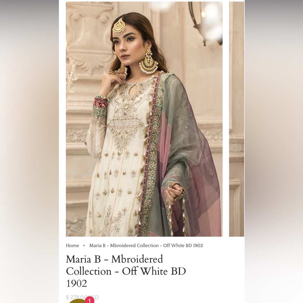 Maria B suit gota and mirror work